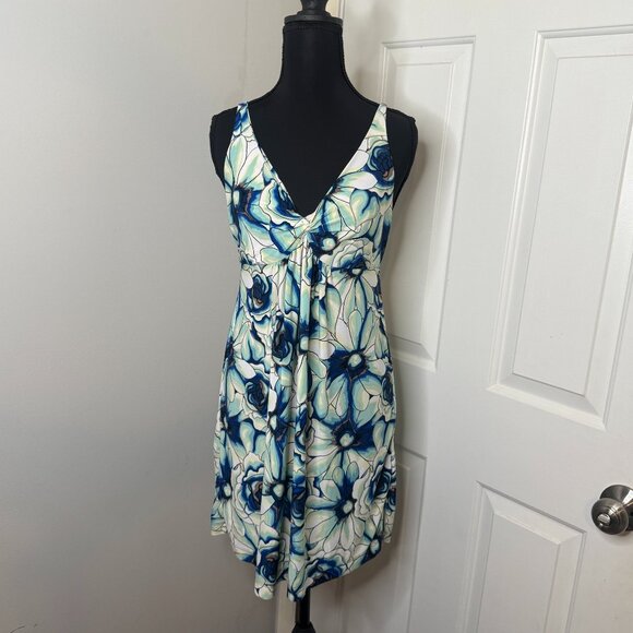Blue and Deal Strappy Dress by Abrielle, Size Medium - Picture 1 of 10